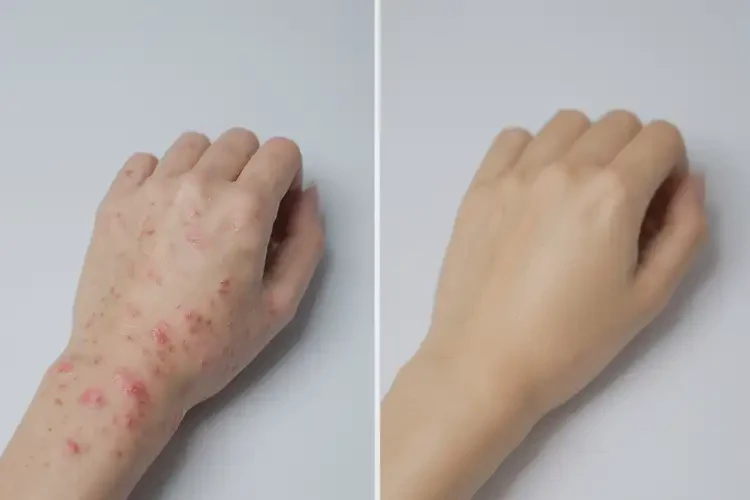 女性手上有濕疹不管它會(huì)自己痊愈嗎(圖1)