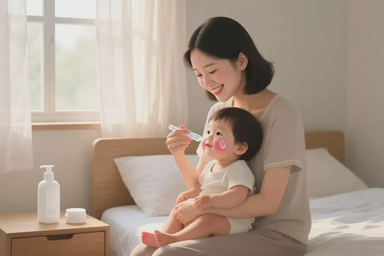 孩子面部容易長(zhǎng)濕疹可以治愈嗎(圖1)