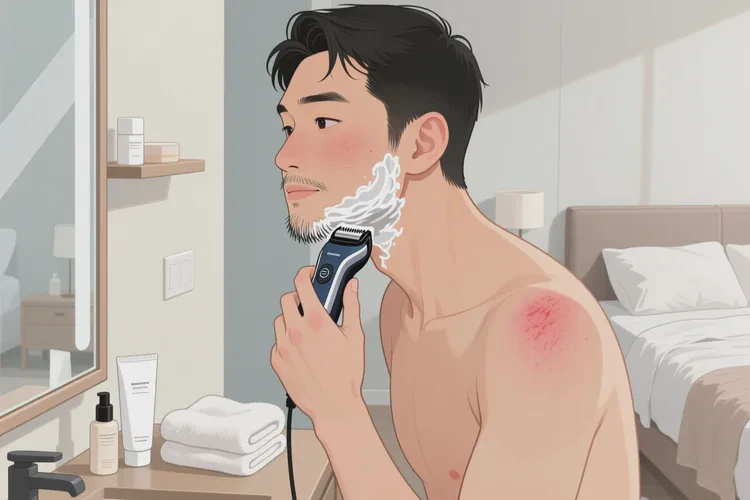 男人臉上出現(xiàn)濕疹能靠自己自愈嗎(圖3)