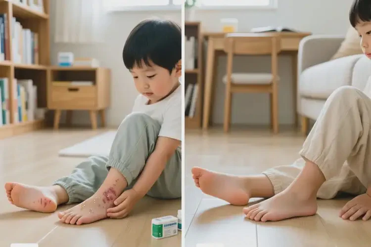 孩子腳上有濕疹可以治好嗎(圖1)