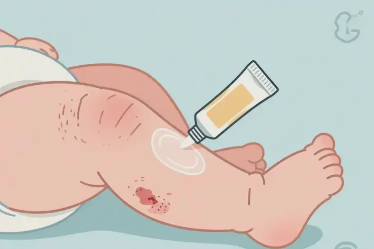 嬰兒大腿上長濕疹可以治好嗎(圖1)