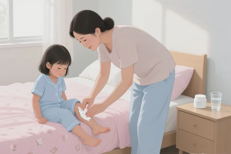 兒童小腿上出現(xiàn)濕疹可以治愈嗎(圖1)