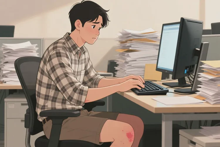 男人大腿出濕疹能靠自己自愈嗎(圖1)