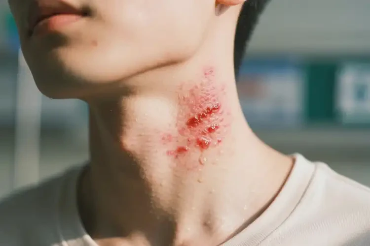 男人脖子上容易長(zhǎng)濕疹可不可以根治(圖2)