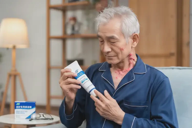 老人脖子上容易起濕疹可以治好嗎(圖1)
