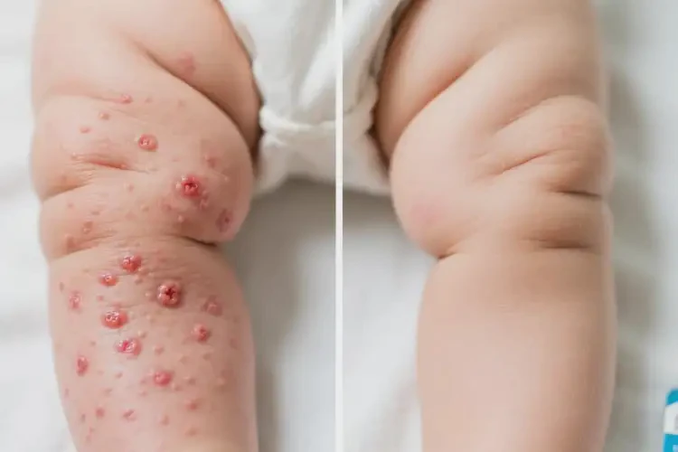 嬰兒大腿上偶爾長濕疹可以治好嗎(圖3)
