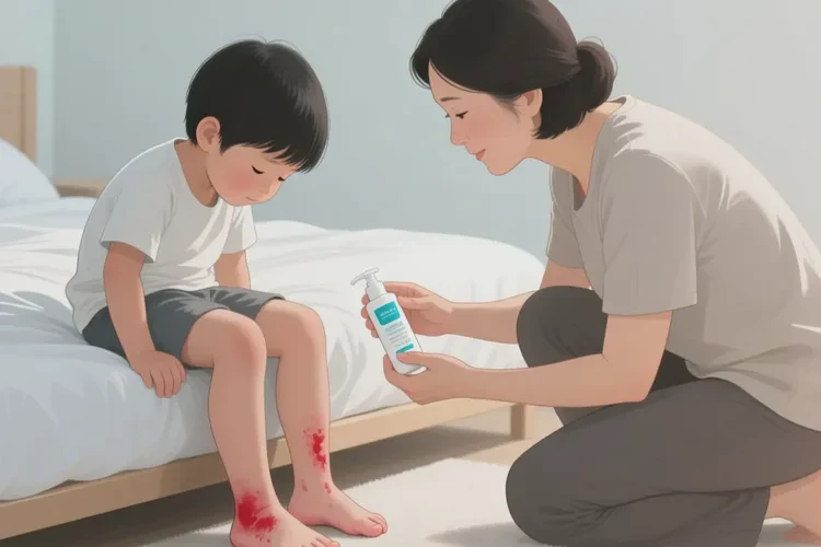 少兒腳上容易長(zhǎng)濕疹可以治愈嗎(圖1)