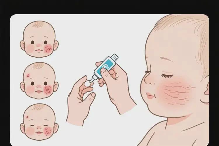 嬰兒臉上出濕疹可以治好嗎(圖2)