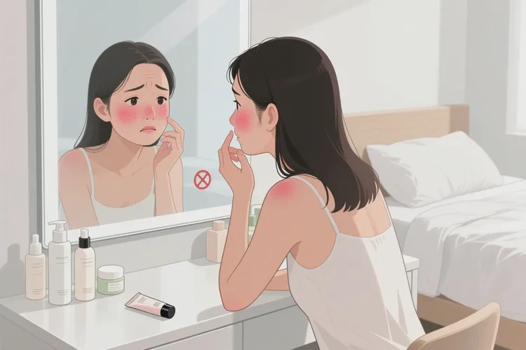 女人臉上出濕疹能靠自己自愈嗎(圖1)