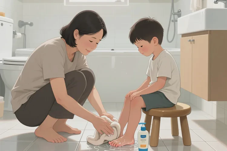 兒童腳上長濕疹可以治愈嗎(圖1)