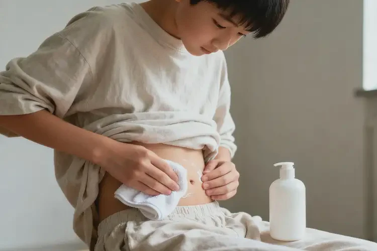 中學(xué)生肚子出現(xiàn)濕疹可以治好嗎(圖1)