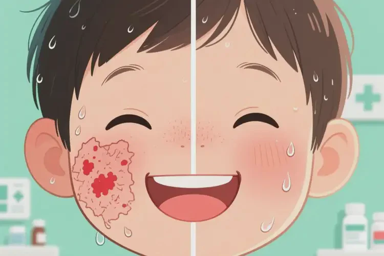 兒童面部長濕疹可以治好嗎(圖2)