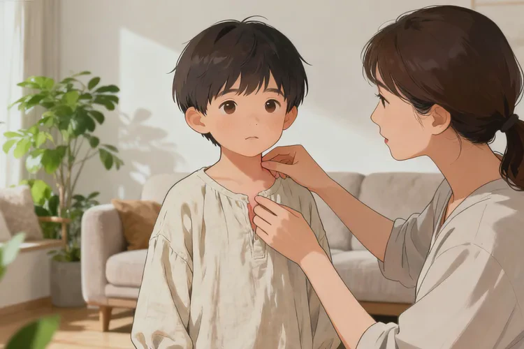 孩子脖子上容易起濕疹可以治愈嗎(圖2)