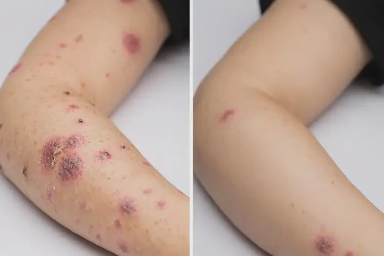 孩子手臂上長(zhǎng)濕疹可以治好嗎(圖2)