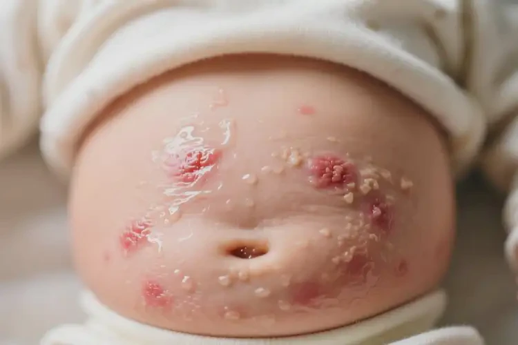 寶寶肚子上經(jīng)常起濕疹可以治好嗎(圖1)