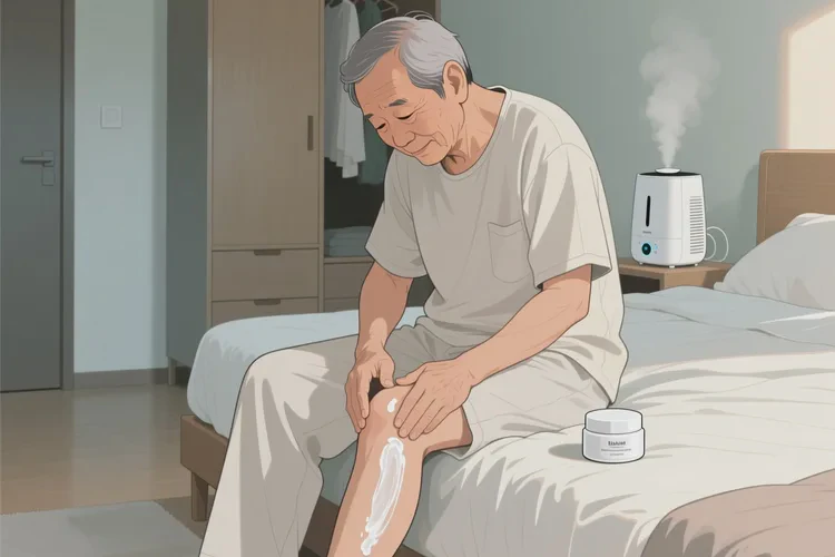 老人大腿上有濕疹可以治愈嗎(圖1)