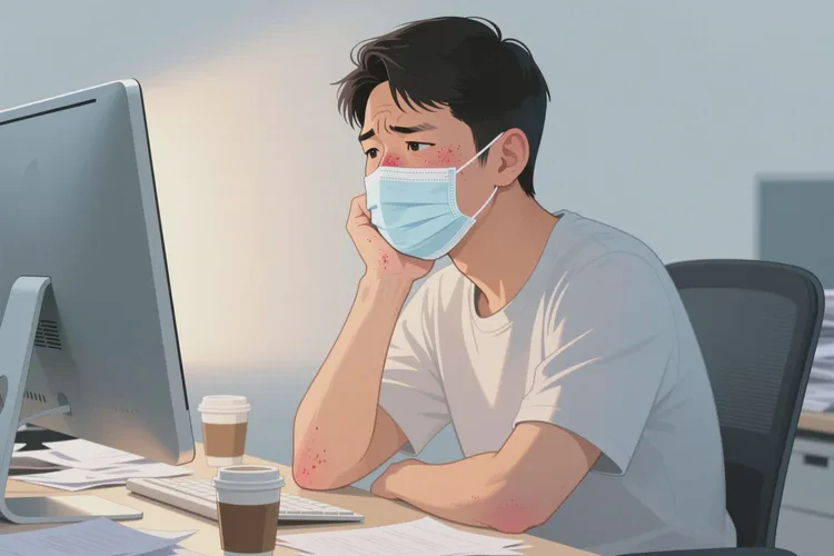 男人面部出現(xiàn)濕疹能靠自己自愈嗎(圖2)