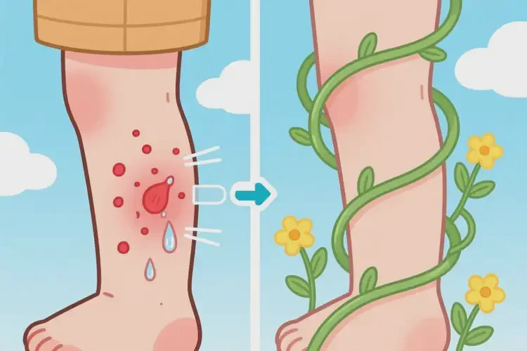 小孩大腿上有濕疹可以治好嗎(圖2)