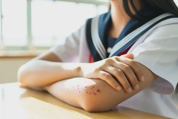 中學生手臂上出現(xiàn)濕疹可以治好嗎(圖4)