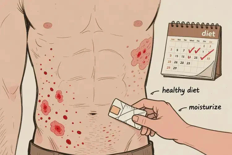 男生肚子容易長(zhǎng)濕疹可不可以根治(圖1)