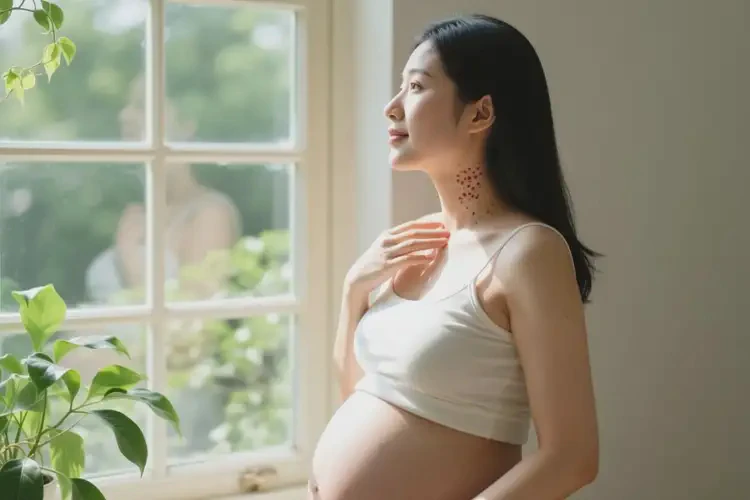 孕婦脖子上偶爾起濕疹可以治好嗎(圖2)