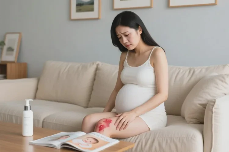 孕婦大腿有濕疹可以治愈嗎(圖1)