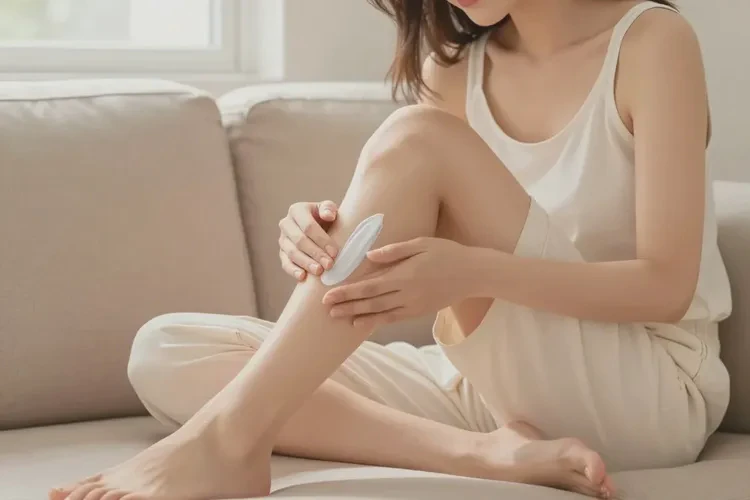 女人大腿上長濕疹能靠自己自愈嗎(圖1)