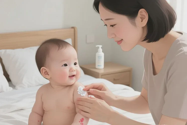 嬰兒手臂出現(xiàn)濕疹可以治愈嗎(圖1)