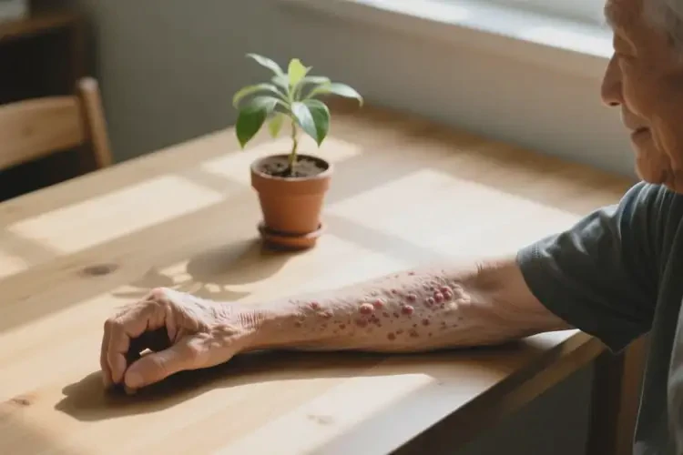 老年人手臂容易起濕疹可以治好嗎(圖2)