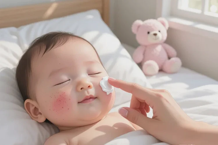 寶寶面部偶爾長濕疹可以治愈嗎(圖1)