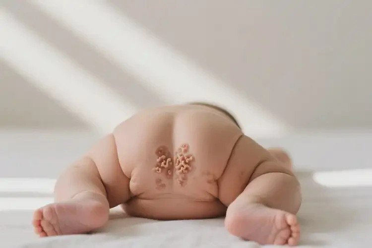 新生兒屁股上起濕疹可以治好嗎(圖1)