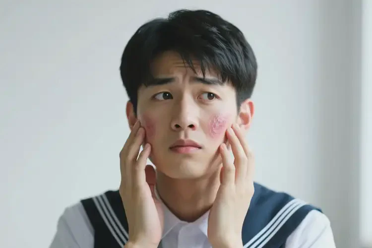大学生脸上出现湿疹可不可以根治(图1)