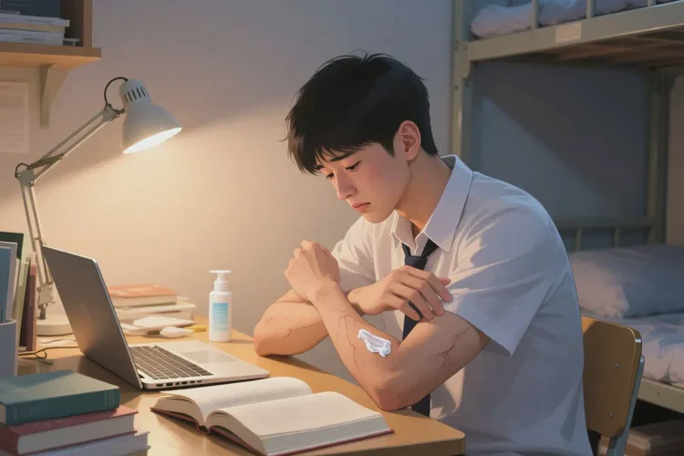 大學(xué)生手臂有濕疹能靠自己自愈嗎(圖1)