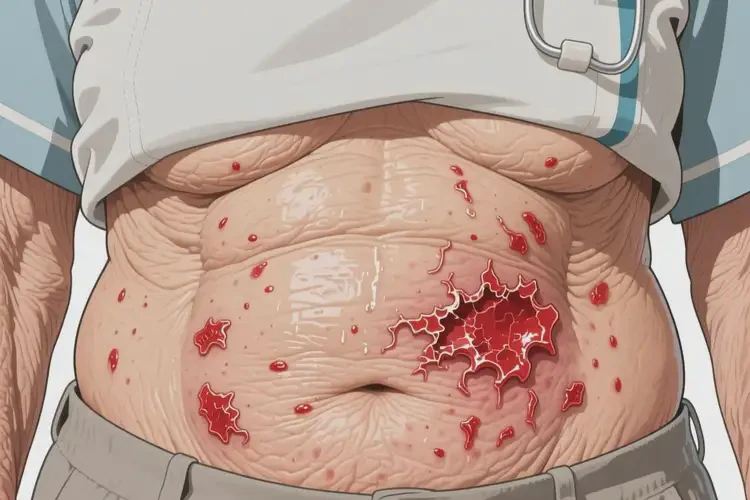 高齡老人肚子上有濕疹可不可以根治(圖1)