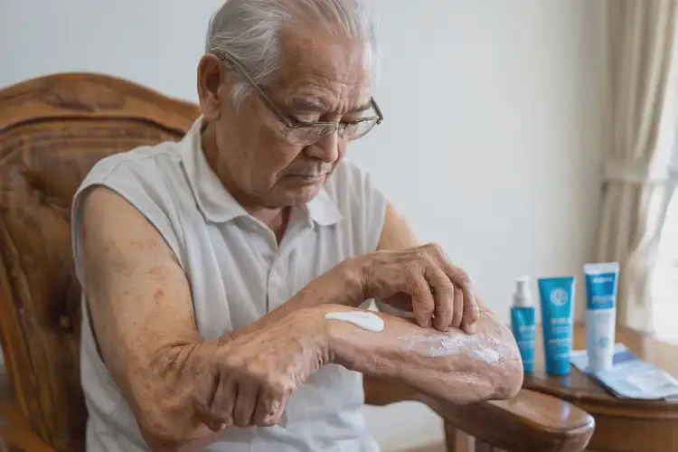 老人手臂上經常起濕疹可以治好嗎(圖2)