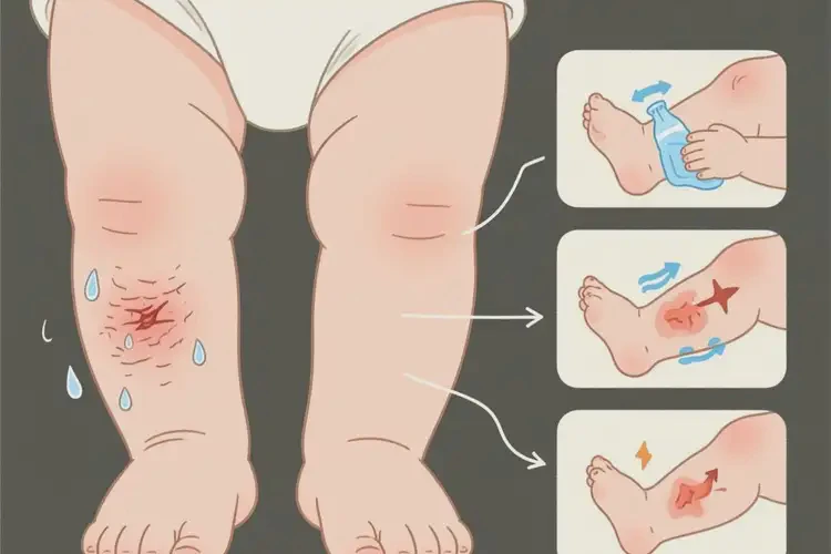 嬰兒小腿上出現(xiàn)濕疹可以治好嗎(圖2)