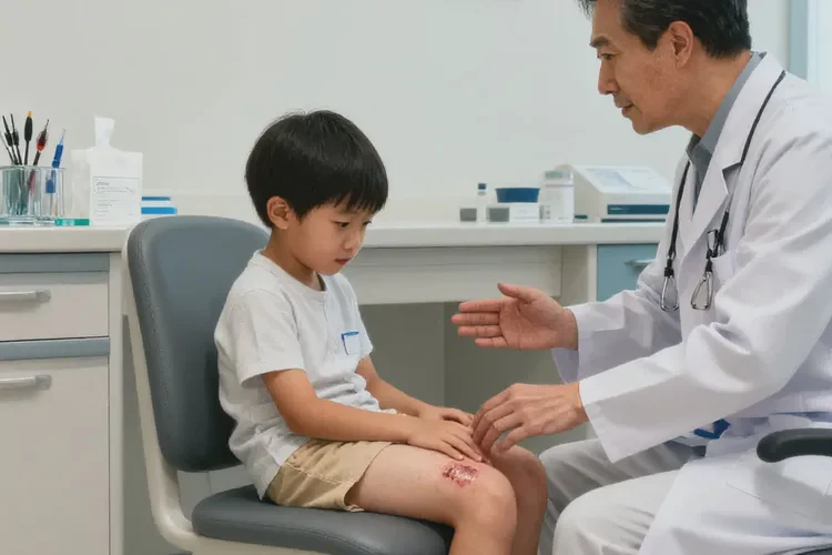 孩子大腿上出現(xiàn)濕疹可以治愈嗎(圖2)