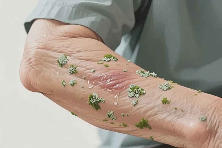 老人手臂上容易長濕疹可以治愈嗎(圖2)