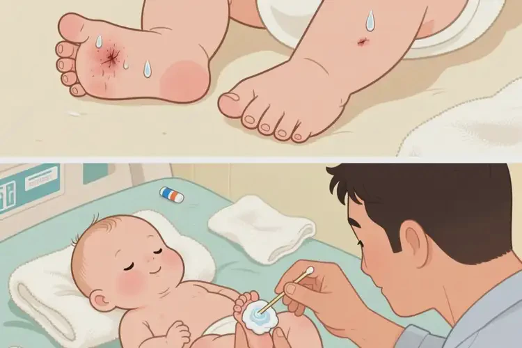 嬰兒臉上經常起濕疹可以治好嗎(圖1)