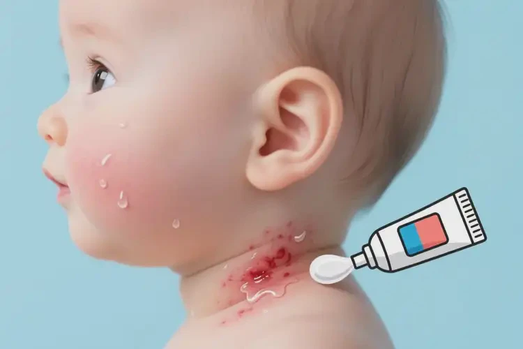 嬰兒脖子出現(xiàn)濕疹可以治好嗎(圖4)