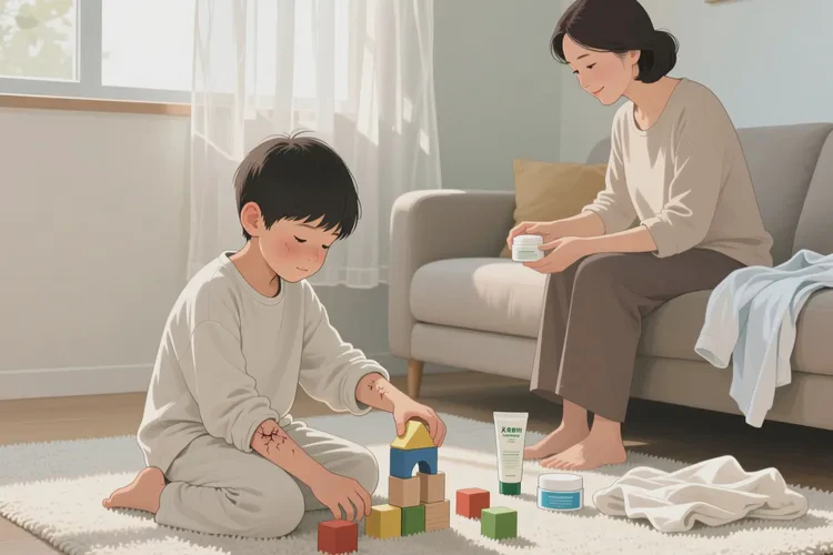 孩子身上出現(xiàn)濕疹可以治愈嗎(圖2)