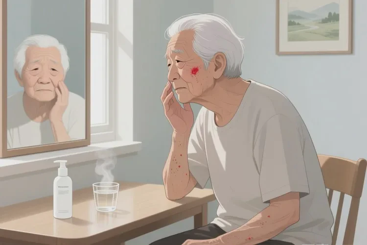 高齡老人臉上偶爾起濕疹能靠自己自愈嗎(圖1)