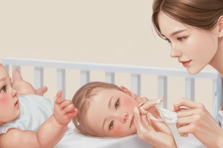 婴儿脸上容易长湿疹可以治愈吗(图1)