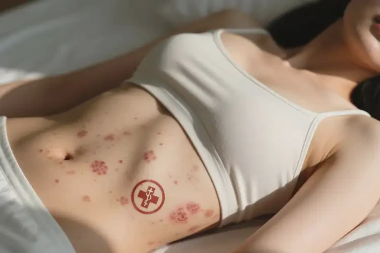 女人肚子起濕疹可不可以根治(圖1)