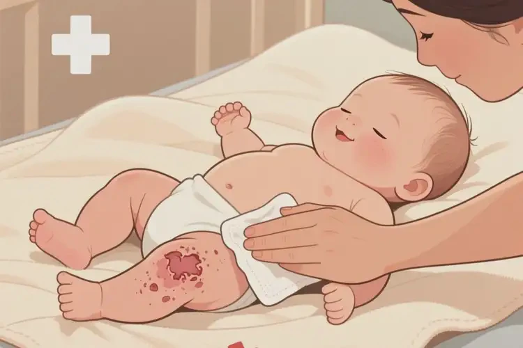 寶寶大腿長(zhǎng)濕疹可以治好嗎(圖2)