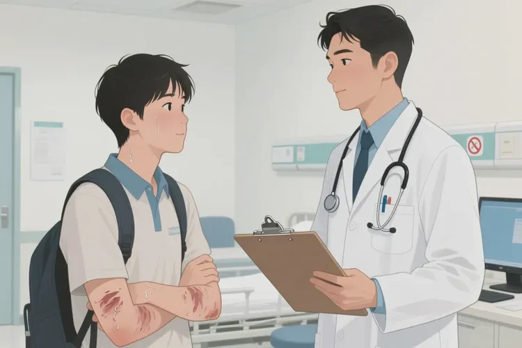 大學生手臂上起濕疹能靠自己自愈嗎(圖3)