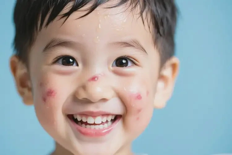 孩子臉上出濕疹可以治好嗎(圖1)