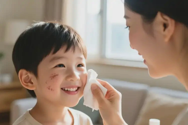 小兒面部出現(xiàn)濕疹可不可以根治(圖4)