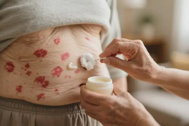 老人肚子上容易起濕疹可以治好嗎(圖3)