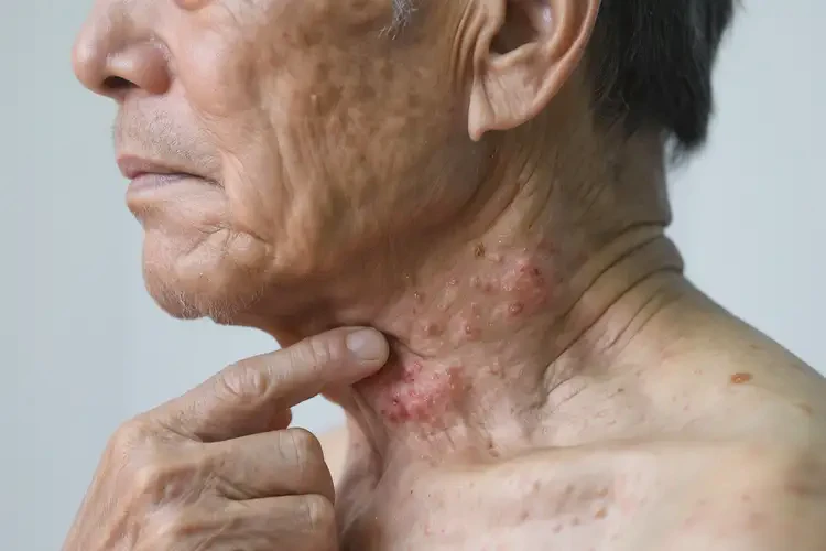 老年人脖子起湿疹不管它会自己痊愈吗(图4)